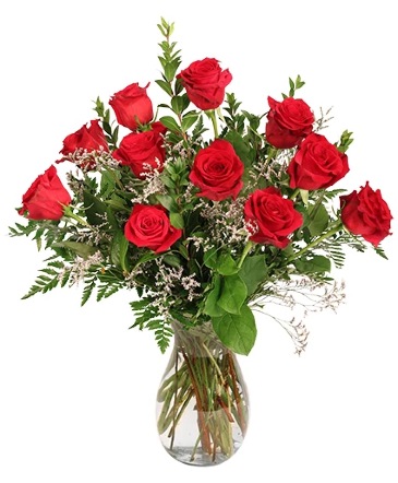 Burning Red Roses Rose Arrangement in Conneaut, OH | MORRIS FLOWERS & GIFTS