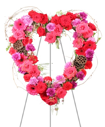Heartfelt Array Standing Wreath in Conneaut, OH | MORRIS FLOWERS & GIFTS