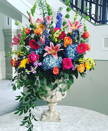 Rainbow Sunshine Table Arrangement in Conneaut, OH | MORRIS FLOWERS & GIFTS
