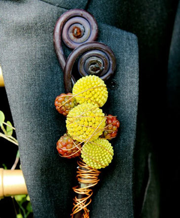 Sunshine Billy Ball Boutonniere in Conneaut, OH | MORRIS FLOWERS & GIFTS