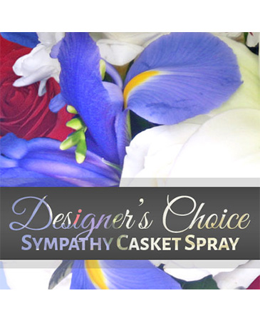 Sympathy Casket Spray Designer's Choice in Conneaut, OH | MORRIS FLOWERS & GIFTS